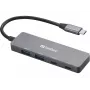 Sandberg USB-C na 2xUSB-A + 2xUSB-C Hub Szary Aluminium