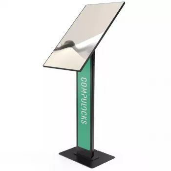 Dodatek z dużą płytą do stojaka podłogowego VESA Compulocks Brandable — czarny