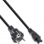 Kabel zasilający InLine typu F, niemiecki / „Mickey mysz” do notebooka, czarny, 0,3 m