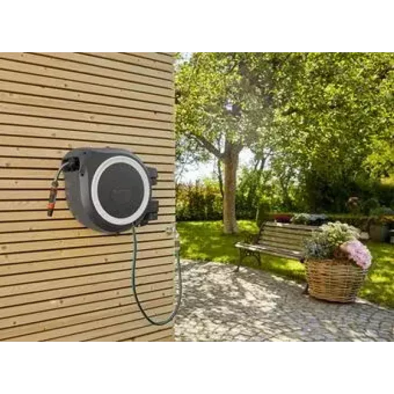 Bęben ścienny Gardena RollUp Automatic czarno-szary