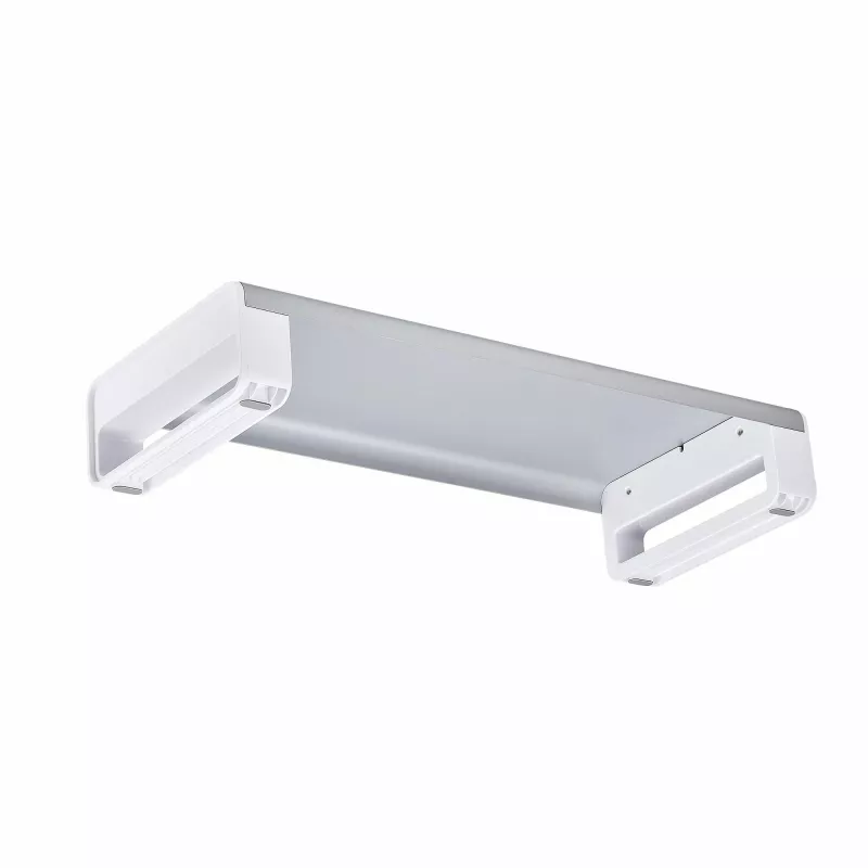 StarTech.com Ergonomiczna podstawka pod monitor, do 33lb/15kg, stała wysokość 3,5in/9cm, podstawka pod monitor/laptop na biurko, platforma stalowa, szybki montaż, optymalizacja przestrzeni roboczej