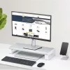 StarTech.com Ergonomiczna podstawka pod monitor, do 33lb/15kg, stała wysokość 3,5in/9cm, podstawka pod monitor/laptop na biurko, platforma stalowa, szybki montaż, optymalizacja przestrzeni roboczej