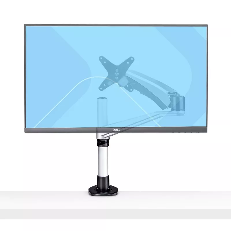 Uchwyt biurkowy do monitora StarTech.com do ekranów 27 inch 16:9 lub 30 inch 21:9 Ultrawide, VESA 75x75/100x100, beznarzędziowa regulacja ramienia, zacisk C/przepust, ramię ze sprężyną