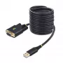 StarTech.com 10ft (3m) adapter kablowya szeregowego USB na null modem, Wymienne śruby/nakrętki DB9, Zatrzymanie COM, USB-A do RS232, FTDI, Ochrona ESD Poziom 4, Windows/macOS/ChromeOS/Linux - Wytrzymała konstrukcja TPE