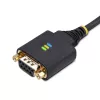 StarTech.com 10ft (3m) adapter kablowya szeregowego USB na null modem, Wymienne śruby/nakrętki DB9, Zatrzymanie COM, USB-A do RS232, FTDI, Ochrona ESD Poziom 4, Windows/macOS/ChromeOS/Linux - Wytrzymała konstrukcja TPE