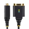 StarTech.com 1ft (30cm) USB do Null Modem Serial adapter kablowya, COM Retention, FTDI, USB-A do DB9 RS232, Wymienne nakrętki/śruby DB9, Windows/macOS/Linux