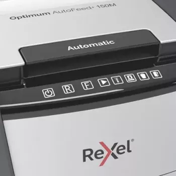 Rexel Optimum AutoFeed+ 150M niszczarka do papieru Mikro-cięcie 55 dB 22 cm Czarny, Szary