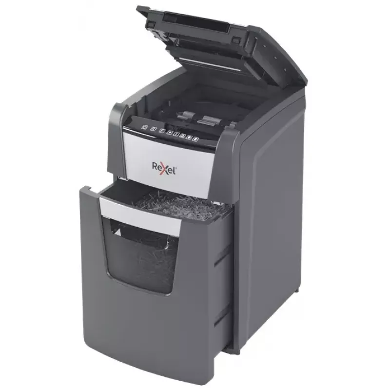 Rexel Optimum AutoFeed+ 150M niszczarka do papieru Mikro-cięcie 55 dB 22 cm Czarny, Szary