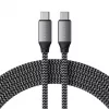 Kabel USB-C na USB-C Satechi ST-TCC2MM — 2 m, czarno-szary, 0,48 Gbit/s