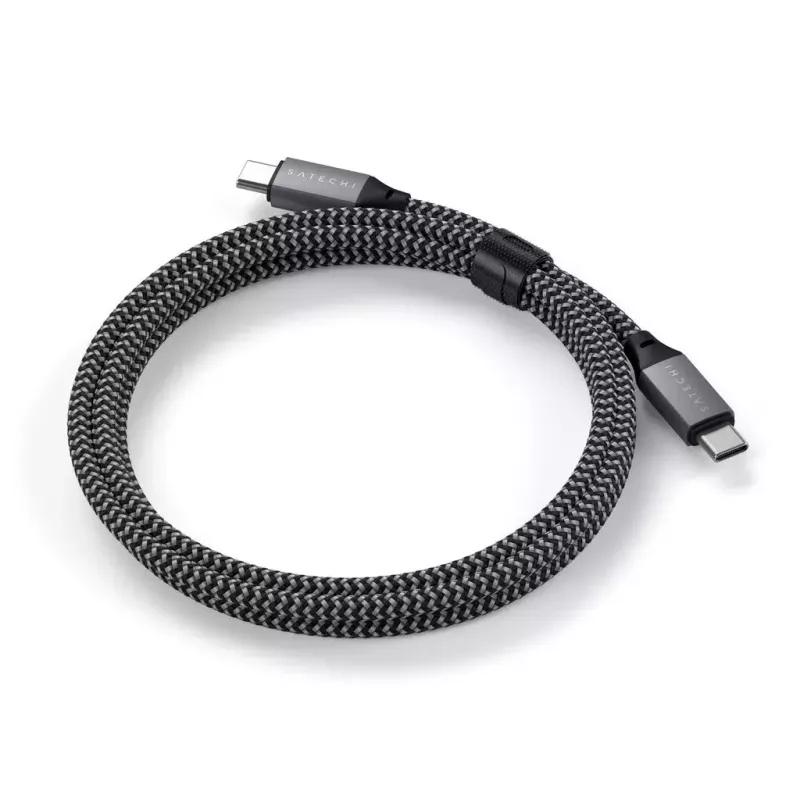 Kabel USB-C na USB-C Satechi ST-TCC2MM — 2 m, czarno-szary, 0,48 Gbit/s