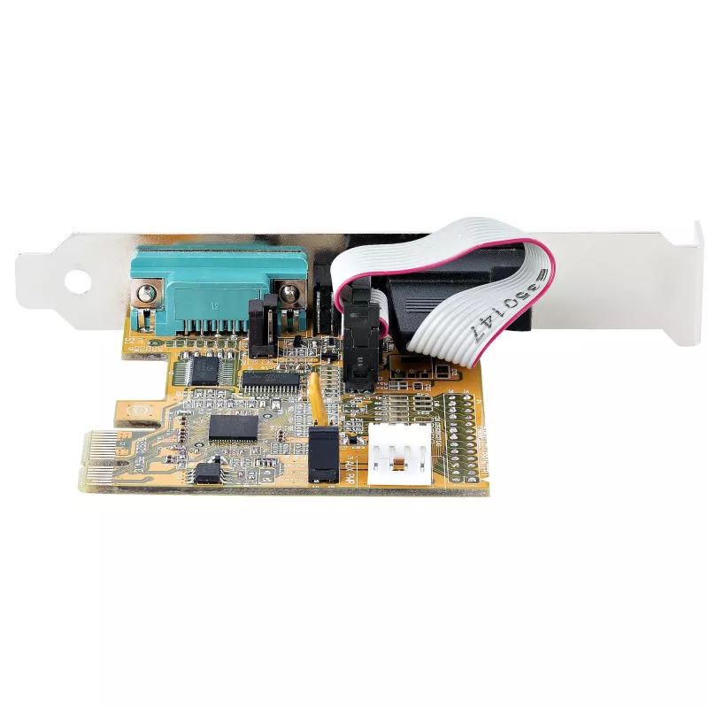 StarTech.com 2-portowa karta szeregowa PCI Express, dwuportowa karta szeregowa PCIe na RS232 (DB9), UART 16C1050, standardowe lub niskoprofilowe wsporniki, zatrzymywanie COM, dla Windows i Linux