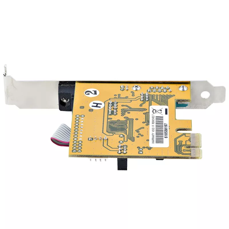 StarTech.com 2-portowa karta szeregowa PCI Express, dwuportowa karta szeregowa PCIe na RS232 (DB9), UART 16C1050, standardowe lub niskoprofilowe wsporniki, zatrzymywanie COM, dla Windows i Linux