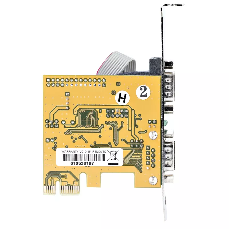 StarTech.com 2-portowa karta szeregowa PCI Express, dwuportowa karta szeregowa PCIe na RS232 (DB9), UART 16C1050, standardowe lub niskoprofilowe wsporniki, zatrzymywanie COM, dla Windows i Linux
