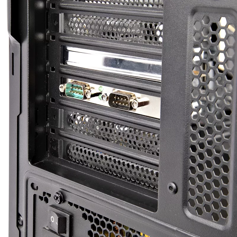 StarTech.com 2-portowa karta szeregowa PCI Express, dwuportowa karta szeregowa PCIe na RS232 (DB9), UART 16C1050, standardowe lub niskoprofilowe wsporniki, zatrzymywanie COM, dla Windows i Linux