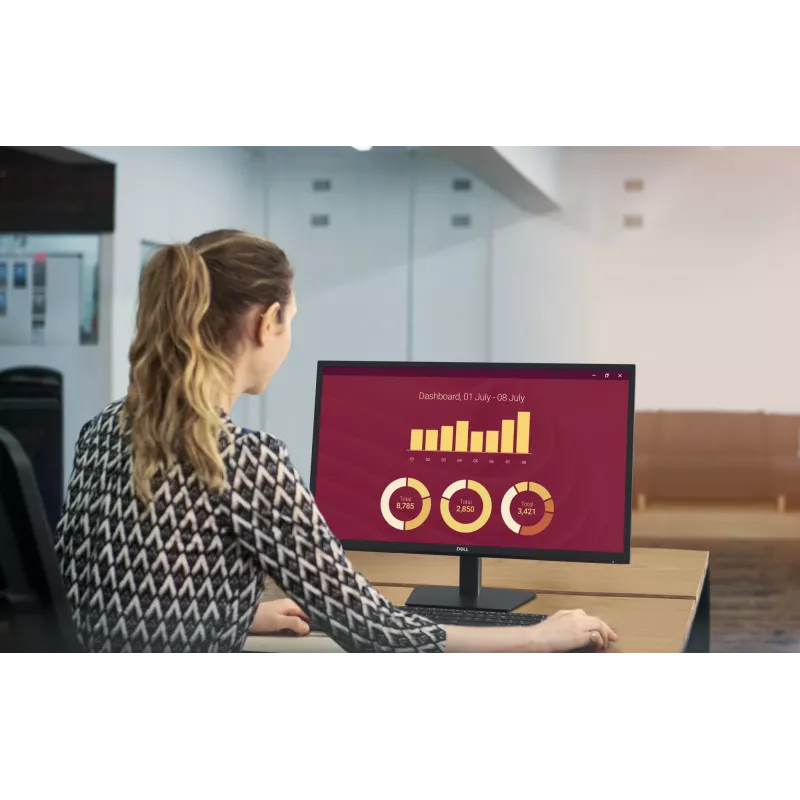 Monitor komputerowy DELL E Series E2725H 68,6 cm (27 cali) 1920 x 1080 pikseli Full HD LED Czarny