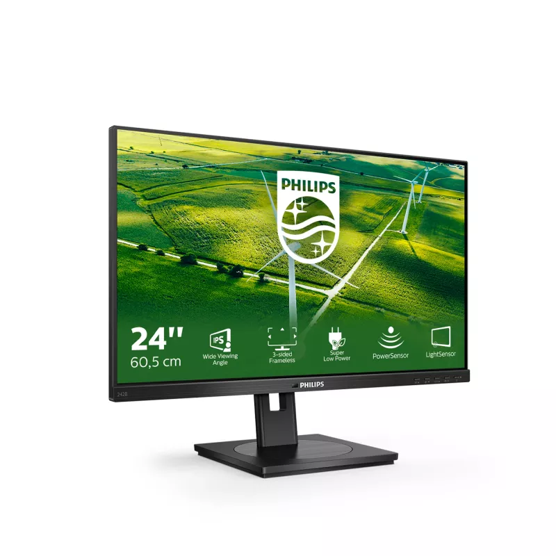 Philips 242B1G/00 monitor komputerowy 60,5 cm (23,8 cala) 1920 x 1080 pikseli Full HD LED Czarny