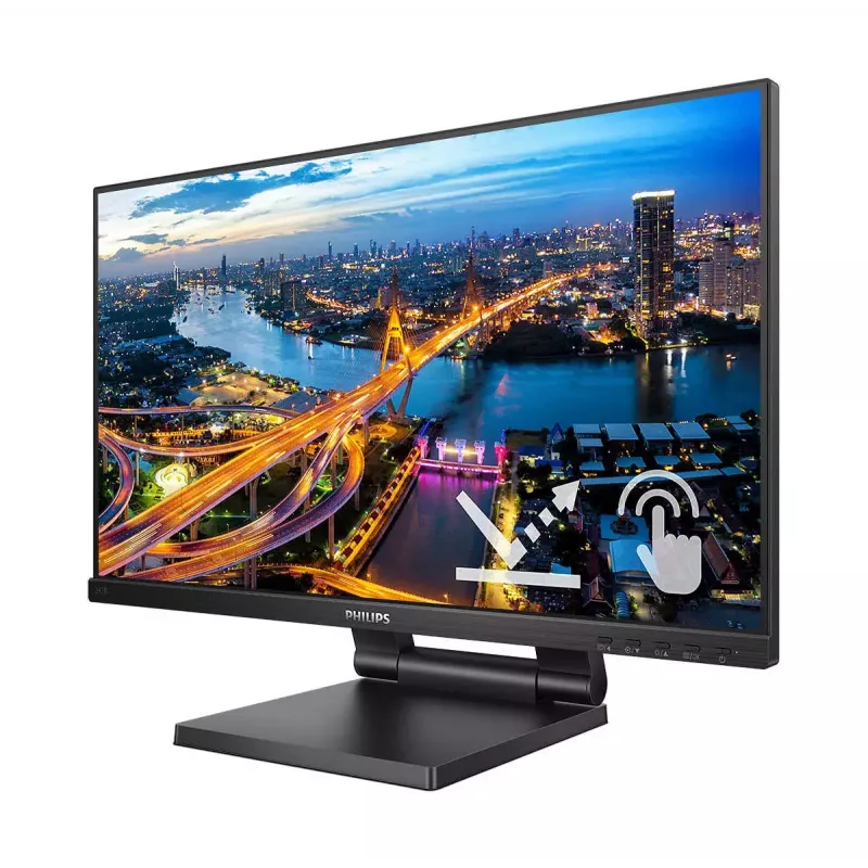 Philips 242B1TC/00 monitor komputerowy 60,5 cm (23,8 cala) 1920 x 1080 pikseli Full HD LED Dotykowy Czarny
