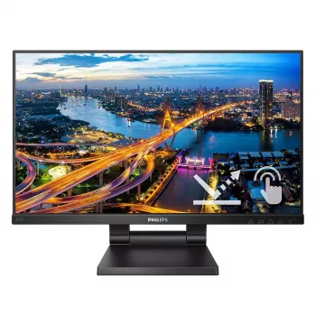 Philips 242B1TC/00 monitor komputerowy 60,5 cm (23,8 cala) 1920 x 1080 pikseli Full HD LED Dotykowy Czarny