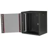 Szafa rack naścienna 19-calowa ROLINE Pro 12U, 600x450 mm, czarna, zamek na klucz, IP20