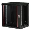 Szafa rack naścienna 19-calowa ROLINE Pro 12U, 600x450 mm, czarna, zamek na klucz, IP20