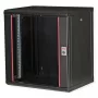 Szafa rack naścienna 19-calowa ROLINE Pro 12U, 600x450 mm, czarna, zamek na klucz, IP20