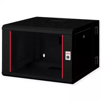 Szafa wisząca ROLINE Pro 7U 600x600 (szer. x gł.) dwuczęściowa obrotowa czarna, IP20, 50 kg