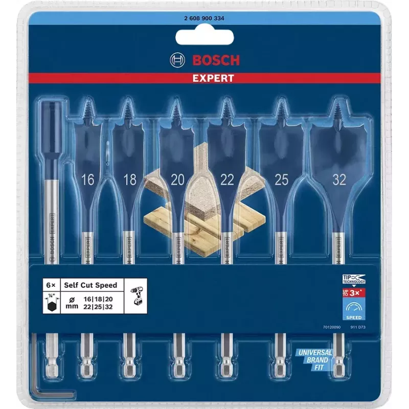 Bosch 2 608 900 334 wiertło Wiertło płaskie 7 szt.
