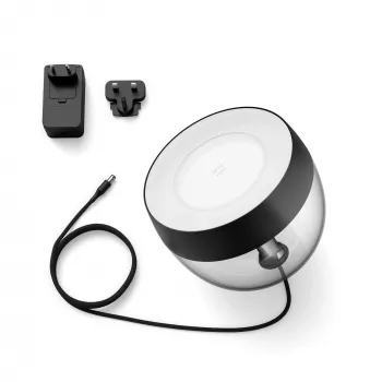 Philips Hue biały and colour ambience Iris lampa stołowa, Inteligentna lampa stołowa, Bluetooth/Zigbee, Czarny, LED, Metal, Tworzywo sztuczne, Niewymienne żarówki