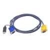 Kabel ATEN USB KVM 3 m, 3 m, VGA, Czarny, HDB-15 + USB A, SPHD-15, Męski