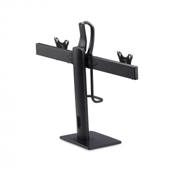 Podwójny stojak biurkowy na monitory StarTech.com Crossbar, do dwóch 27-calowych ekranów, mocowanie VESA 75x75/100x100, bezproblemowa regulacja wysokości, do 13,2 funta (6 kg) na wyświetlacz