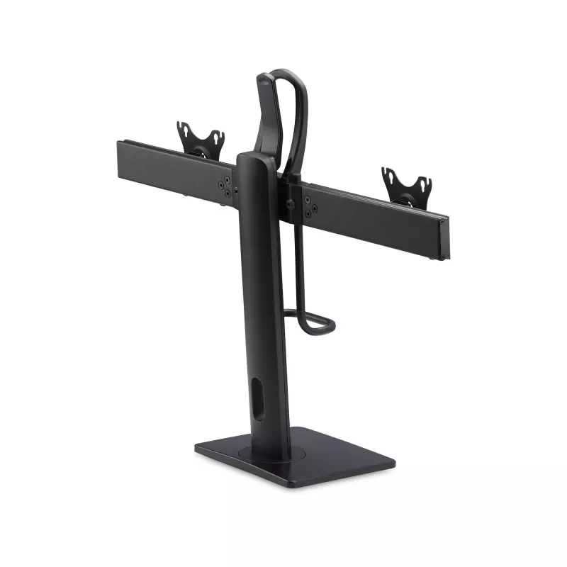Podwójny stojak biurkowy na monitory StarTech.com Crossbar, do dwóch 27-calowych ekranów, mocowanie VESA 75x75/100x100, bezproblemowa regulacja wysokości, do 13,2 funta (6 kg) na wyświetlacz