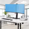 Podwójny stojak biurkowy na monitory StarTech.com Crossbar, do dwóch 27-calowych ekranów, mocowanie VESA 75x75/100x100, bezproblemowa regulacja wysokości, do 13,2 funta (6 kg) na wyświetlacz