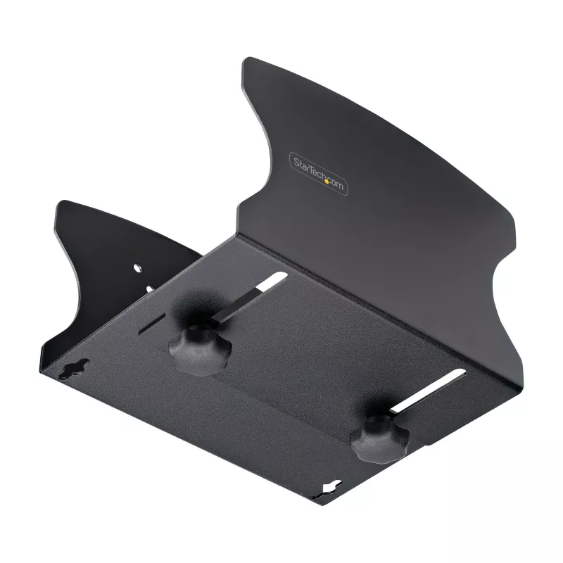 Uchwyt ścienny do komputera PC StarTech.com, obsługa komputerów stacjonarnych do 18 kg, beznarzędziowa regulacja 50–200 mm, wytrzymała półka/uchwyt ścienny do obudowy PC/wieży