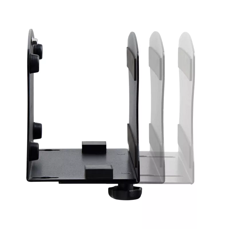 Uchwyt ścienny do komputera PC StarTech.com, obsługa komputerów stacjonarnych do 18 kg, beznarzędziowa regulacja 50–200 mm, wytrzymała półka/uchwyt ścienny do obudowy PC/wieży