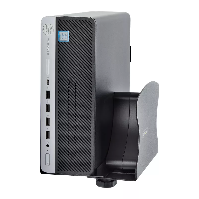 Uchwyt ścienny do komputera PC StarTech.com, obsługa komputerów stacjonarnych do 18 kg, beznarzędziowa regulacja 50–200 mm, wytrzymała półka/uchwyt ścienny do obudowy PC/wieży