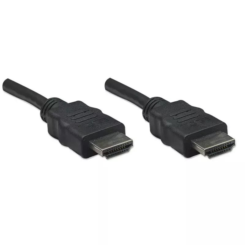 Kabel Manhattan HDMI, 1080p@60Hz (High Speed), 7,5 m, męski do męskiego, czarny, w pełni ekranowany, pozłacane styki, dożywotnia gwarancja