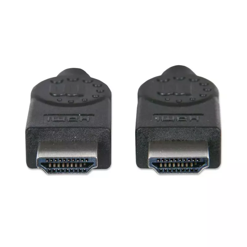Manhattan Kabel HDMI, 1080p@60Hz (High Speed), 10m, męski na męski, czarny, w pełni ekranowany, pozłacane styki, dożywotnia gwarancja