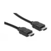 Manhattan Kabel HDMI, 1080p@60Hz (High Speed), 10m, męski na męski, czarny, w pełni ekranowany, pozłacane styki, dożywotnia gwarancja