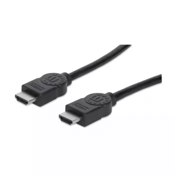 Manhattan Kabel HDMI, 1080p@60Hz (High Speed), 10m, męski na męski, czarny, w pełni ekranowany, pozłacane styki, dożywotnia gwarancja