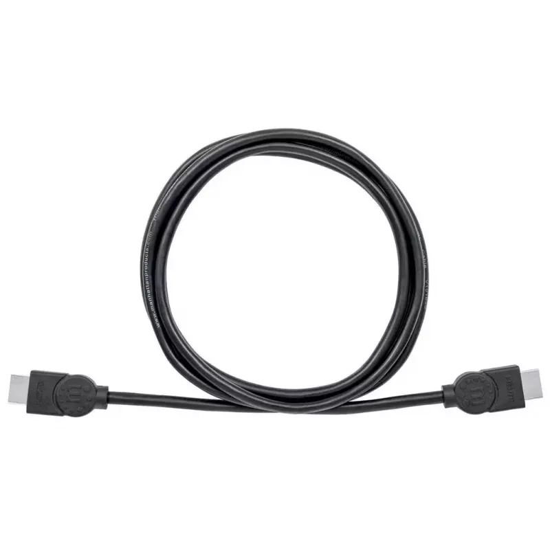 Kabel HDMI Manhattan HDMM2MHS 2m Wtyk męski do wtyku męskiego Czarny