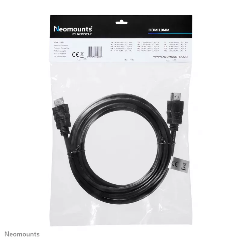 Neomounts HDMI10MM kabel HDMI - 3 metry