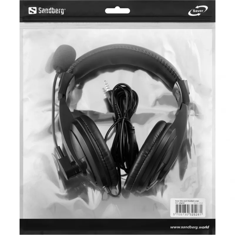 Zestaw słuchawkowy Sandberg Saver MiniJack Headset Large