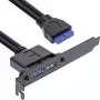 Wspornik szczelinowy InLine 2x USB 3.0 A żeński / wewnętrzna wtyczka do płyty głównej 0,5m
