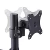 Potrójny uchwyt biurkowy StarTech.com do trzech ekranów 27 inch, VESA 75x75/100x100, regulacja ramion bez narzędzi, mocowanie zaciskowe/przelotowe, ramiona ze sprężyną