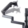 Potrójny uchwyt biurkowy StarTech.com do trzech ekranów 27 inch, VESA 75x75/100x100, regulacja ramion bez narzędzi, mocowanie zaciskowe/przelotowe, ramiona ze sprężyną