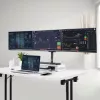 Potrójny uchwyt biurkowy StarTech.com do trzech ekranów 27 inch, VESA 75x75/100x100, regulacja ramion bez narzędzi, mocowanie zaciskowe/przelotowe, ramiona ze sprężyną