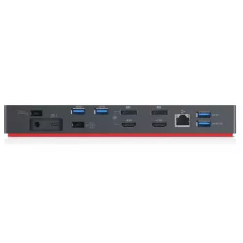 Lenovo 40AN0135EU stacja dokująca/replikator portów przewodowa Thunderbolt 3 Czarny, Czerwony