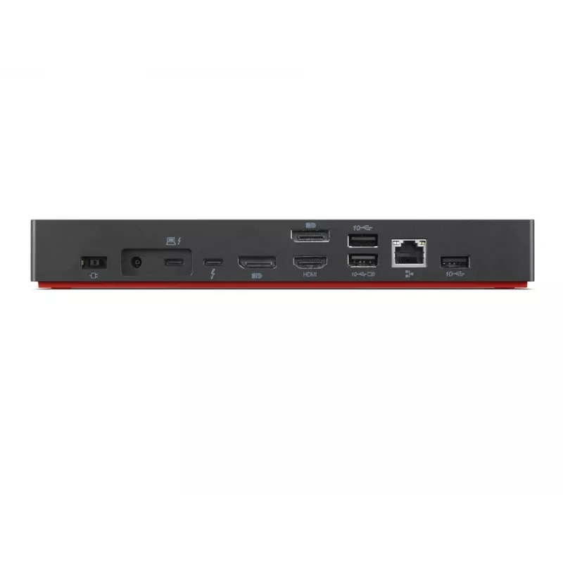 Lenovo 40B00300UK stacja dokująca/replikator portów do laptopa Przewodowy Thunderbolt 4 Czarny, Czerwony