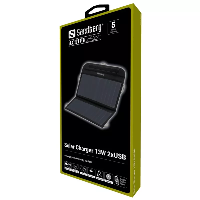 Sandberg Ładowarka solarna 13 W 2xUSB