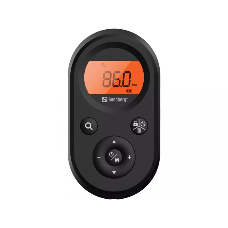 Sandberg Pocket Radio FM+AM Recharge, przenośne, AM, FM, 76 - 108 MHz, 522-1710KHz (9KHz) / 520-170KHz (10KHz), bursztynowe, 3,5 mm